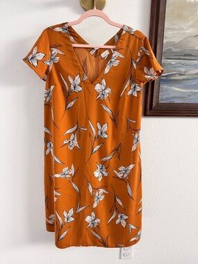 A New Day-  Floral V-Neck Shift Dress